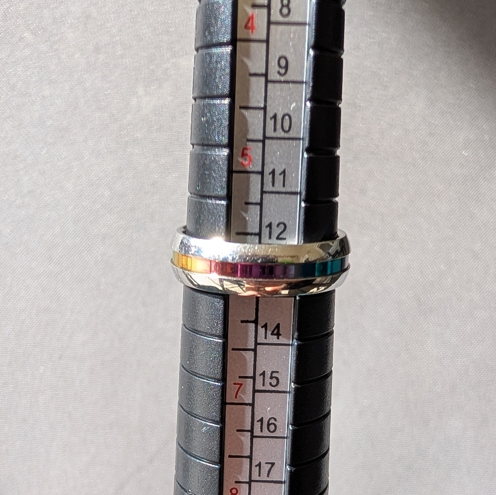 Colorful Resin and Metal Rings Set - Picture 3 of 9